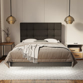 Elara Fabric Floating Bed Frame (Water Repellent, Pet Friendly & LED) By Somnuz