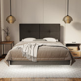 Rylan Fabric Floating Bed Frame (Water Repellent, Pet Friendly & LED) By Somnuz