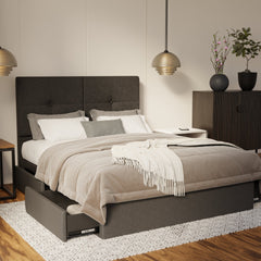 Rylan Fabric Drawer Bed Frame (Water Repellent & Pet Friendly) By Somnuz