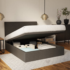 Kira Fabric Storage Bed Frame (Water Repellent & Pet Friendly) By Somnuz