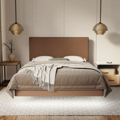 Kira Fabric Floating Bed Frame (Water Repellent, Pet Friendly & LED) By Somnuz