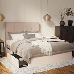 Lyra Fabric Drawer Bed Frame (Water Repellent & Pet Friendly) By Somnuz