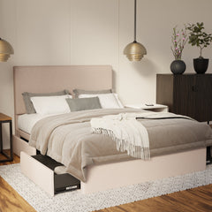 Kira Fabric Drawer Bed Frame (Water Repellent & Pet Friendly) By Somnuz