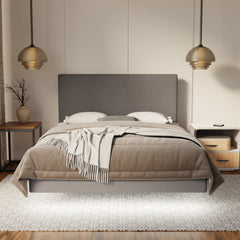 Kira Fabric Floating Bed Frame (Water Repellent, Pet Friendly & LED) By Somnuz