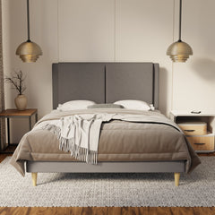 Vance Fabric Bed Frame (Water Repellent & Pet friendly) By Somnuz