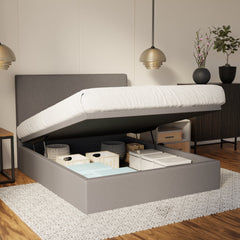 Kira Fabric Storage Bed Frame (Water Repellent & Pet Friendly) By Somnuz