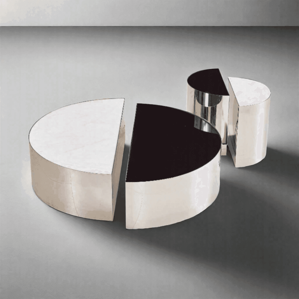 Vesta Cultured Marble Nesting Coffee Table - Maxi Home Furnishing