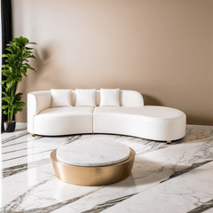 Dorca Boucle Fabric Sectional Sofa