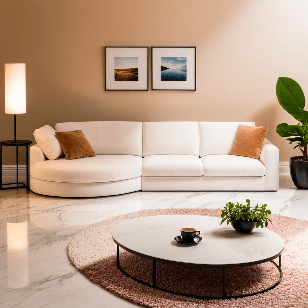 Milton Cream Fabric Sectional Sofa Maxi Home