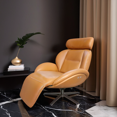 Licia Genuine Leather Armchair