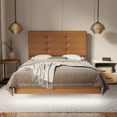 Kaelen Genuine Leather Floating Bed Frame (With LED) By Esteller