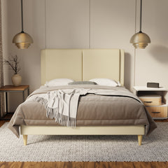 Vance Genuine Leather Bed Frame By Esteller