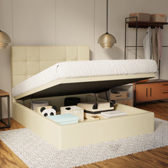 Elara Genuine Leather Storage Bed (Gas Lift) By Esteller