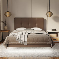 Lyra Genuine Leather Floating Bed Frame (With LED) By Esteller