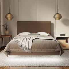 Kira Genuine Leather Floating Bed Frame (With LED) By Esteller