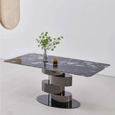 Honora Glossy Sintered Stone Dining Table (160cm/180cm/200cm) - Maxi Home Furnishing