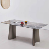 Eleticia Glossy Sintered Stone Dining Table (140cm/160cm/180cm) - Maxi Home Furnishing