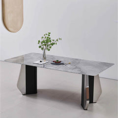 Baltasar Glossy Sintered Stone Dining Table (160cm/180cm/200cm) - Maxi Home Furnishing