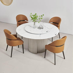 Alisha Sintered Stone Round Dining Table - Maxi Home Furnishing