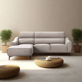 Valiant L-Shaped Brown Fabric Sofa (Pet Friendly Fabric) Singapore