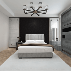 Cora Large Bedroom Set (Bed Frame + Side Table + Dressing Table + Wardrobe)