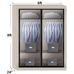 6ftx8ft Designer Wardrobe D6(CG) - Maxi Home Furnishing