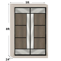 5ftx8ft Designer Wardrobe D5(NC-Q2) - Maxi Home Furnishing