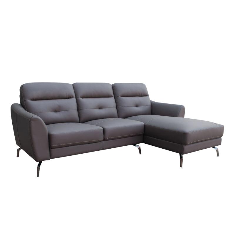 Hayden L-Shape Half Leather Sofa - Maxi Home Furnishing