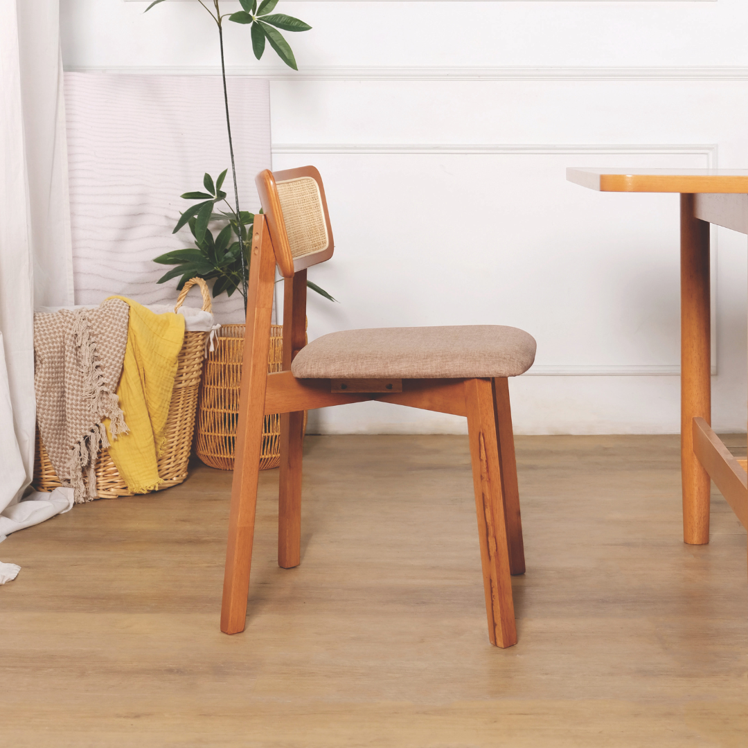 Lily Rattan Wooden Dining Chair