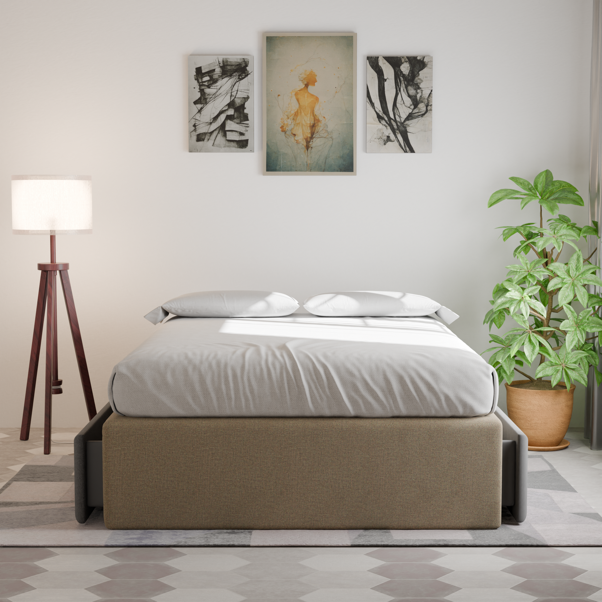 Avelon Fabric Drawer Bed Frame