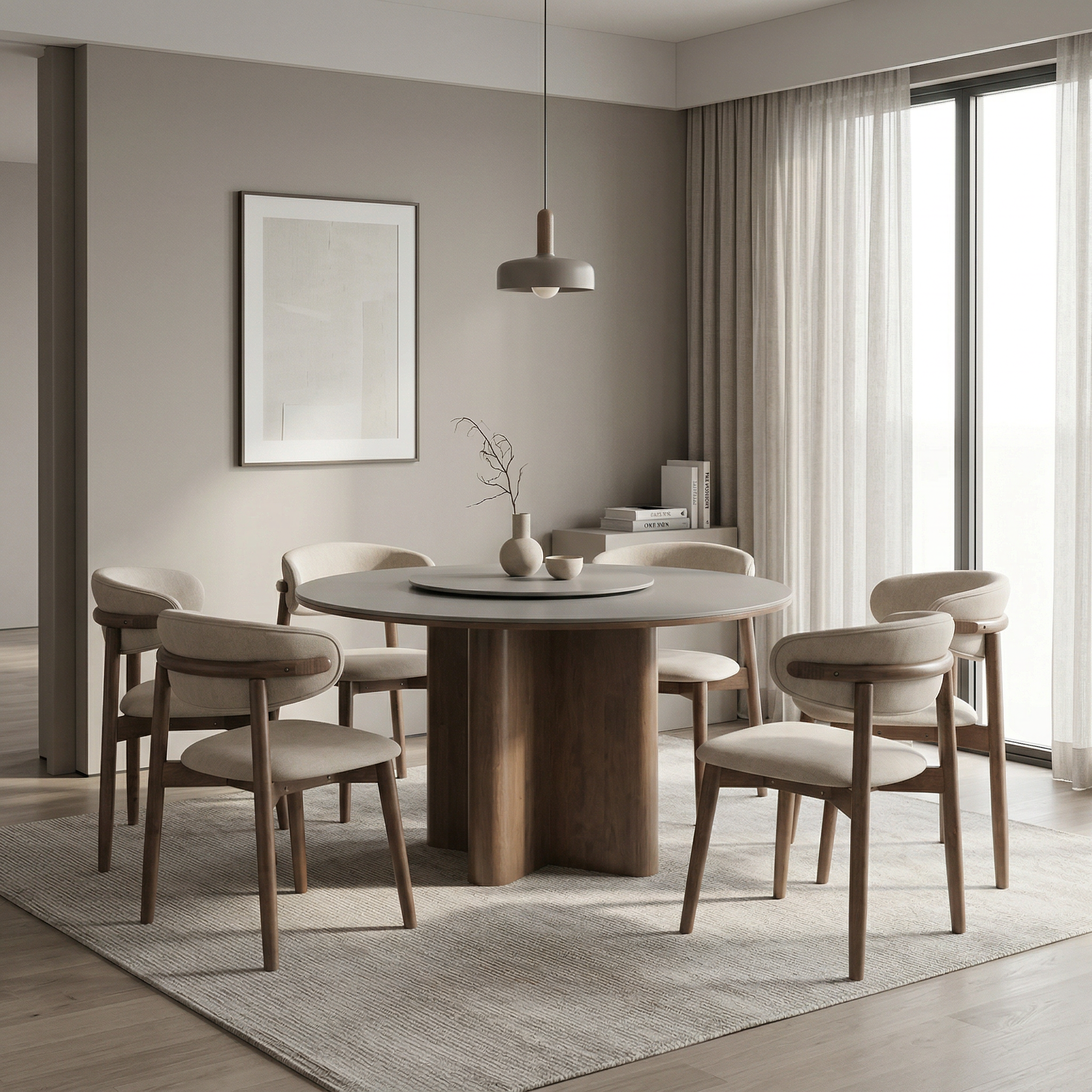 Luminara Dining Set (1 Table + 6 Chair) by Wood Haven