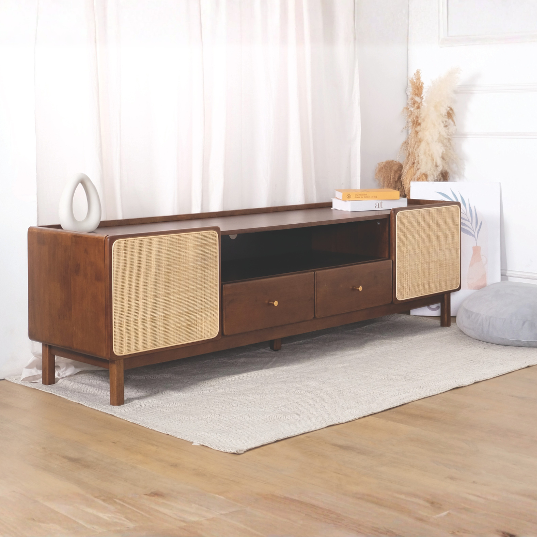 Kino Wooden TV Console (Rattan)