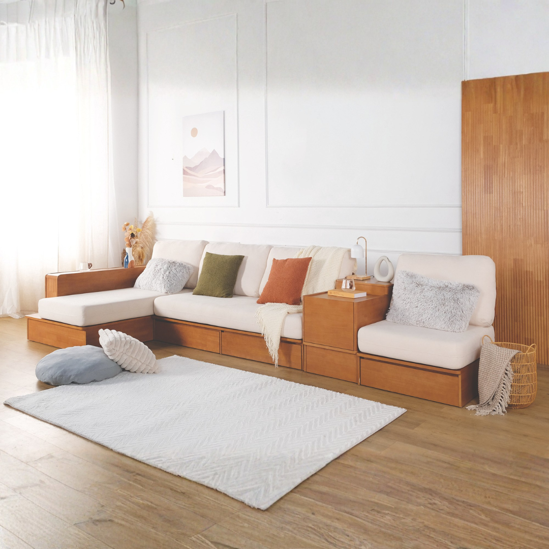 Timmy Wooden Storage Sofa