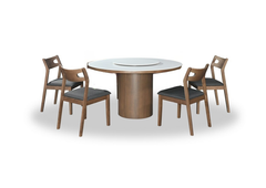 Lara Dining Set (1 Table + 4 Chair) by Wood Haven
