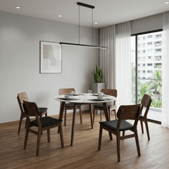 Summ Dining Set (1 Table + 6 Chair) by Wood Haven