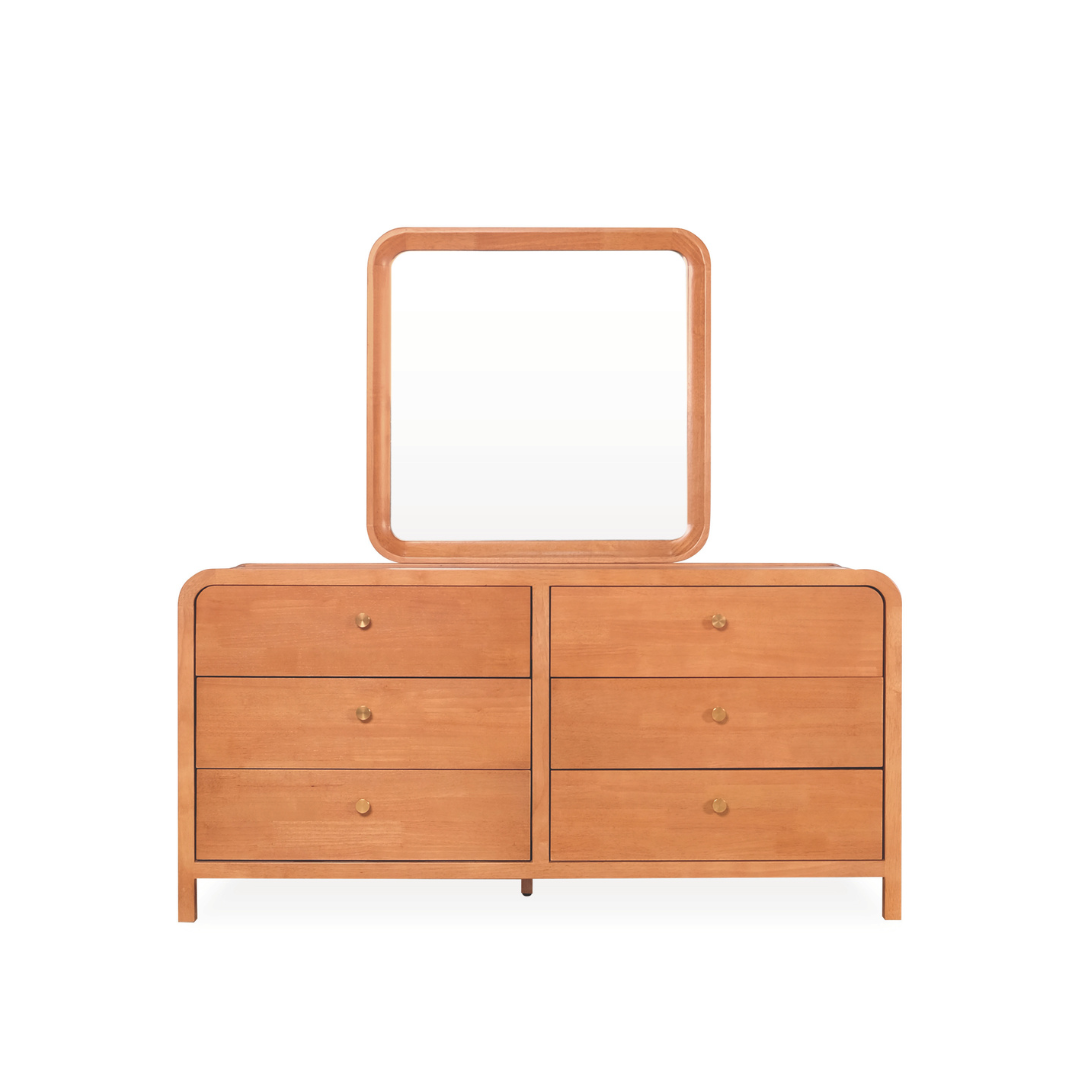 Romy Wooden Senior Chest of Drawer with Mirror