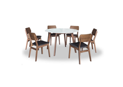 Summ Dining Set (1 Table + 6 Chair) by Wood Haven