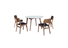 Summ Dining Set (1 Table + 4 Chair) by Wood Haven