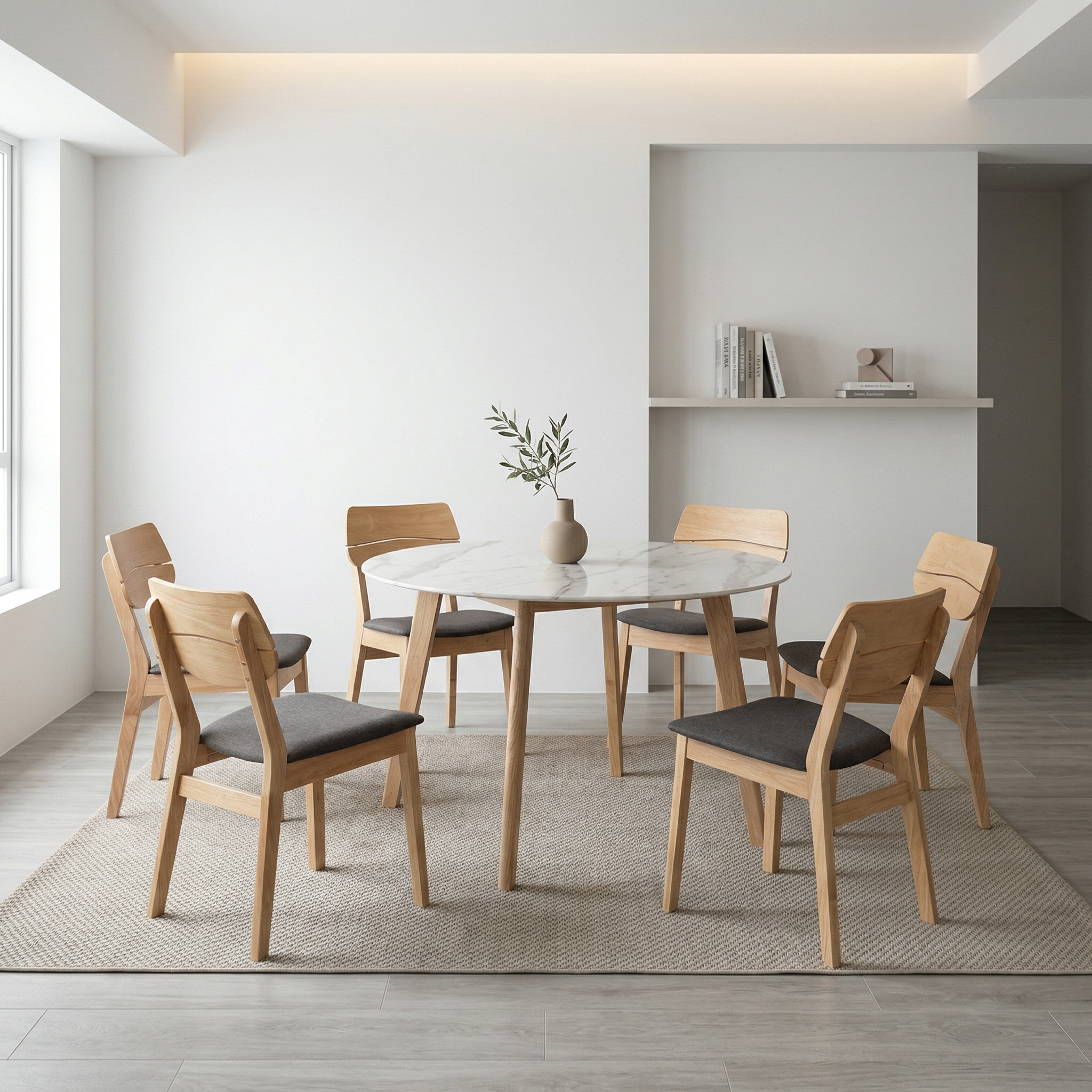 Nova Dining Set (1 Table + 6 Chair) by Wood Haven