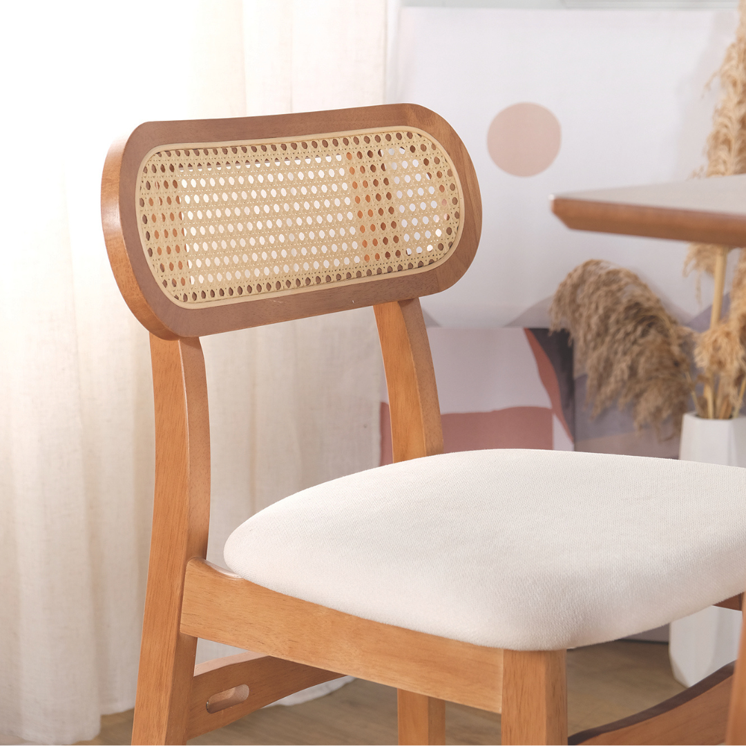 Rika Rattan Wooden Dining Chair