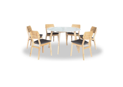 Nova Dining Set (1 Table + 6 Chair) by Wood Haven