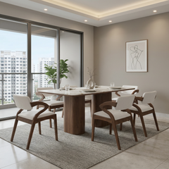 Luma Dining Set (1 Table + 6 Chair) by Wood Haven