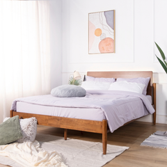 Genesis Fabric Wooden Bed
