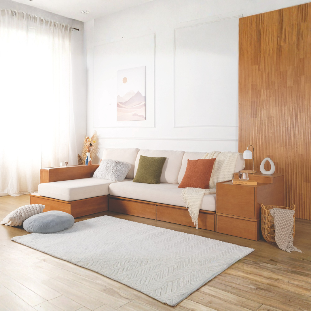 Timmy Wooden Storage Sofa
