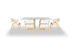 Caden Dining Set (1 Table + 4 Chair) by Wood Haven
