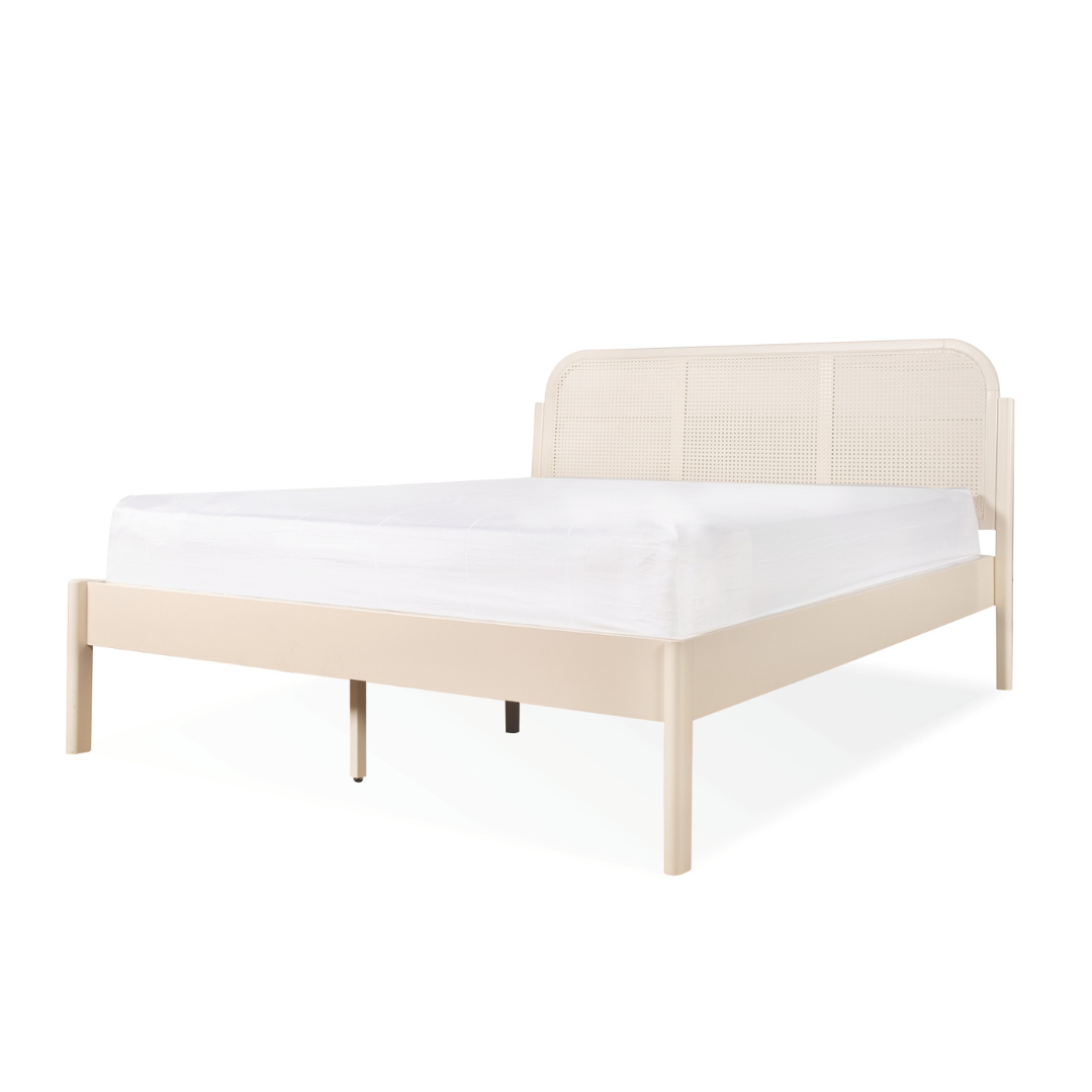 Ivory Wooden Bed
