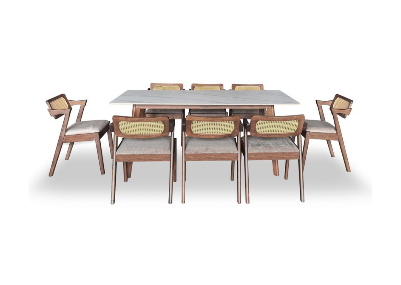 Ardenwood Dining Set (1 Table + 8 Chair) by Wood Haven