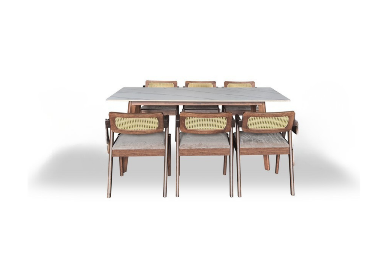 Ardenwood Dining Set (1 Table + 6 Chair) by Wood Haven