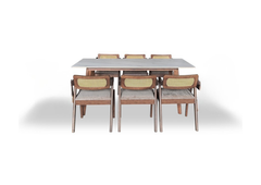 Ardenwood Dining Set (1 Table + 6 Chair) by Wood Haven