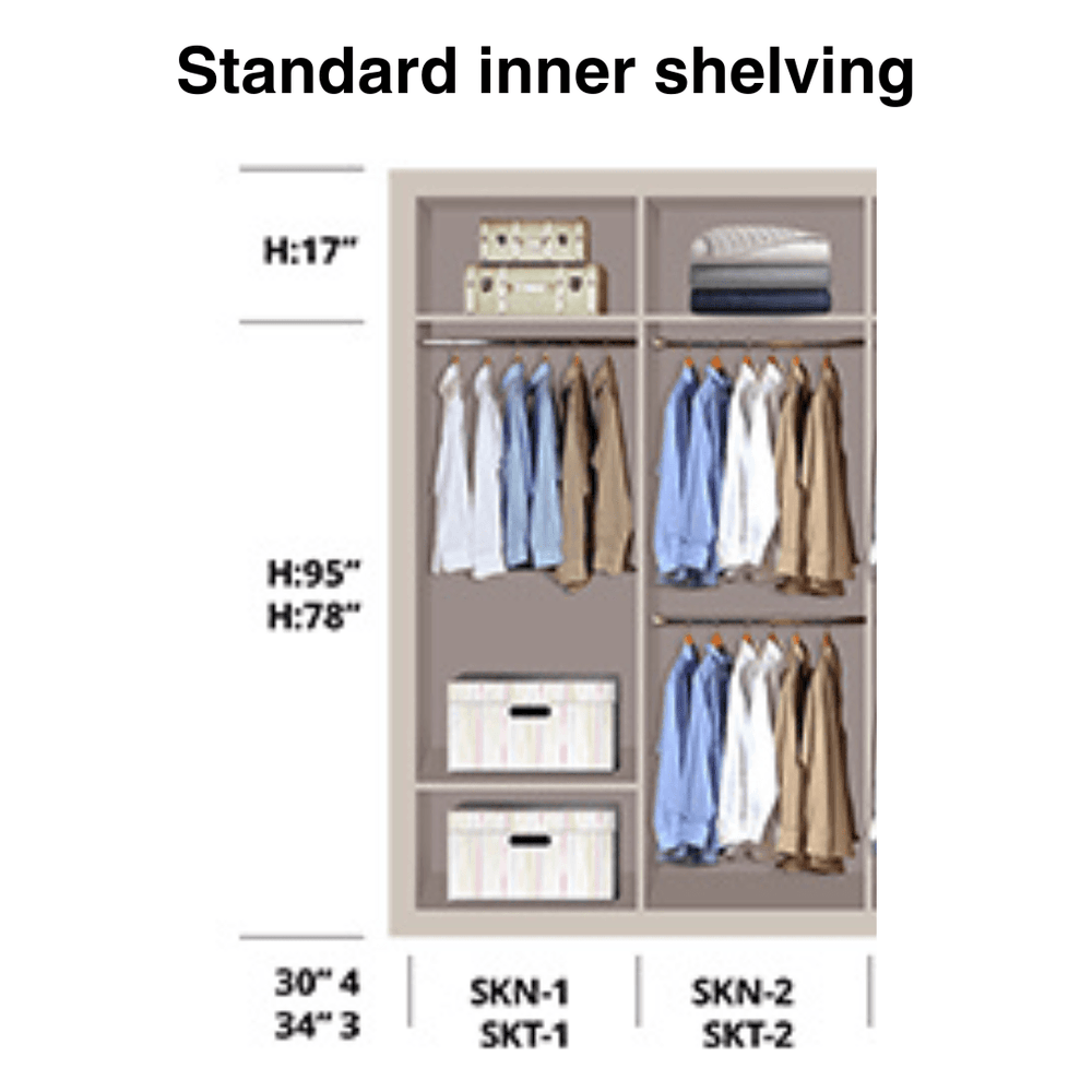 6ftx8ft Designer Wardrobe D2(AG-S8) - Maxi Home Furnishing